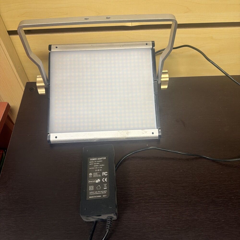 Neewer Bi-Color LED Video Light Panel 3200-5600K Dimmable U-Bracket 12V Adapter